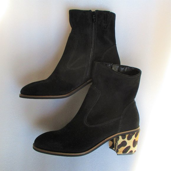 JADE by Crevo Black Suede Ankle Boots SIZE 6 - Picture 4 of 6